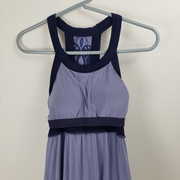 Athleta XSP Lavender/blue Max Dress Womens Racerback Stretch Sleeveless Bra - Picture 6 of 14